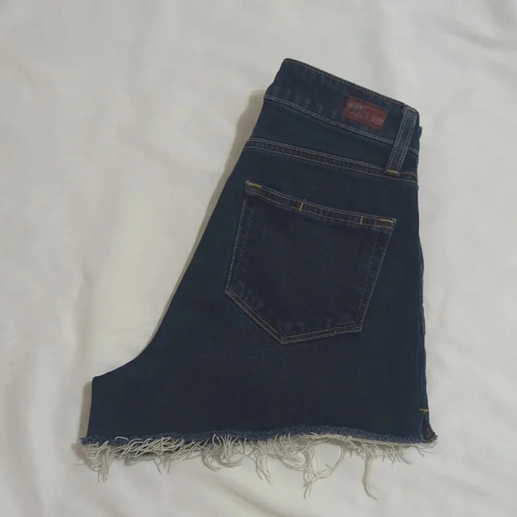 Paige Margot Denim Shorts, Color Dark Wash Size 25 - Picture 4 of 16